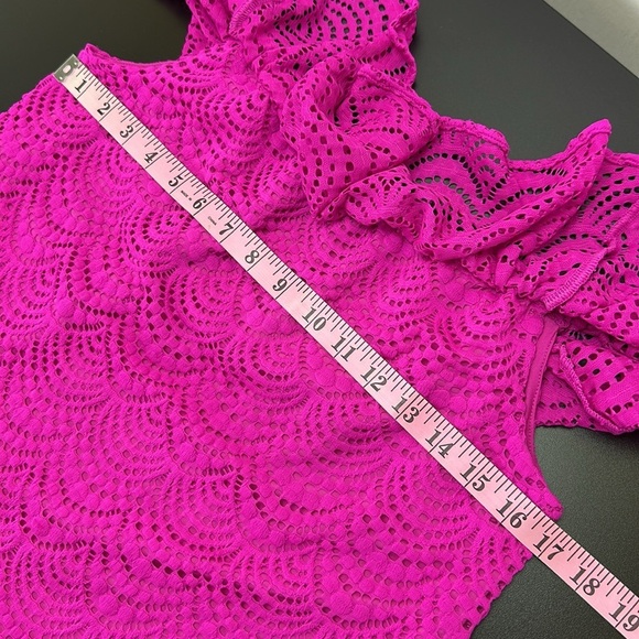 Lilly Pulitzer Pink La Fortuna Lace Top Small 25603 Soft Off the Shoulde… - Picture 10 of 14